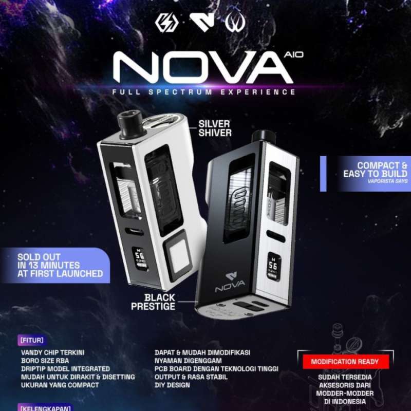 Jual Onyx Nova Aio 60W 18650 Aio Kit Authentic By Onyx X Vandy Vape / Nova  Aio Di Seller Umkm Jakartavapers Flagship Store - Jakartavapers - Kab.  Tangerang
