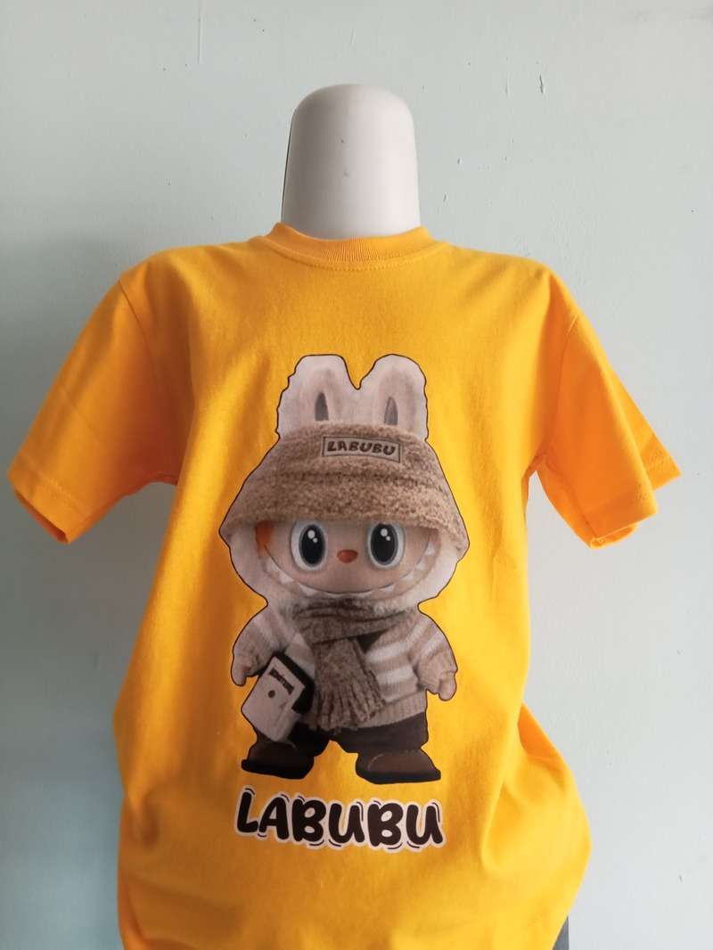 Jual Kaos Labubu Kuning Emas Unisex Usia 2-12th S Di Seller