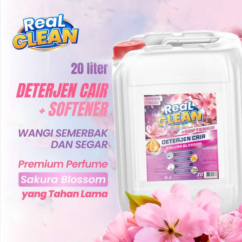 Promo Real Clean Detergent Cair 20 Liter - Deterjen Cair Laundry Liquid ...