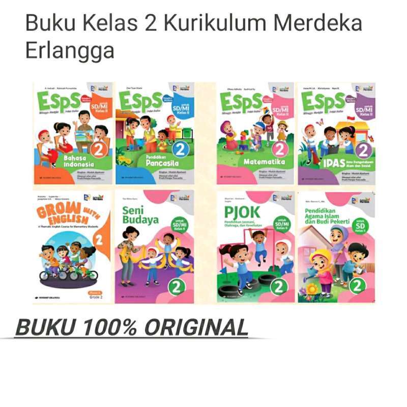 Jual Buku Paket Kelas 2 SD Kurikulum Merdeka Erlangga Original Di ...