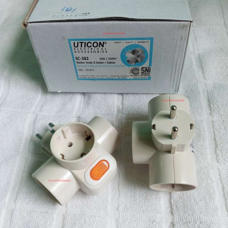 Jual Uticon Steker Stop Kontak Arde T Saklar 💯 Harga Murah & Kualitas ...