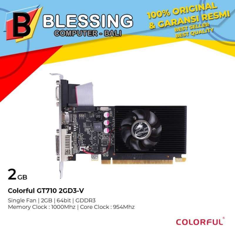 VGA COLORFUL GT 710 2GD3-V VGA GT710 2GB