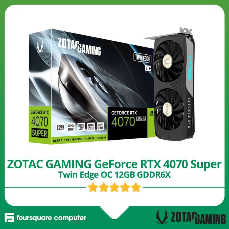 VGA ZOTAC GAMING GeForce RTX 4070 SUPER Twin Edge OC 12GB GDDR6X