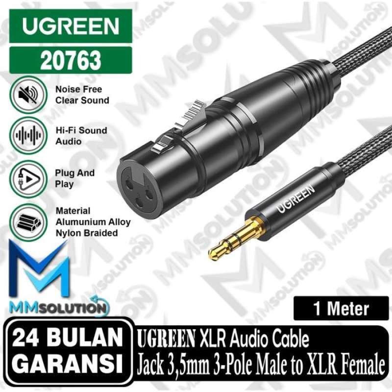 Promo Ugreen Kabel Xlr Microphone Female To Aux Jack Male