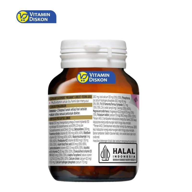 Jual Blackmores Pregnancy And Breastfeeding Gold Bpom Kalbe - 20 Caps ...