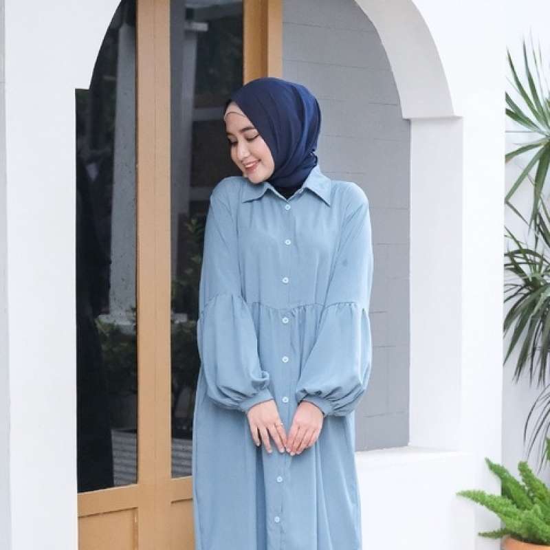 midi dress polos terbaru 2025 Promo 25019 baju midi dress biru muda polos wanita kekinian jumbo korean style bigsize dress press body terbaru lebaran 2025 gaun kondangan mewah