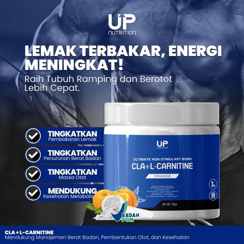 Jual Up Nutrition Cla + L-carnitine 150 Gram Non Stimulant Fat Burner Di  Seller Suplemen Factory - Sunter Agung, Kota Jakarta Utara
