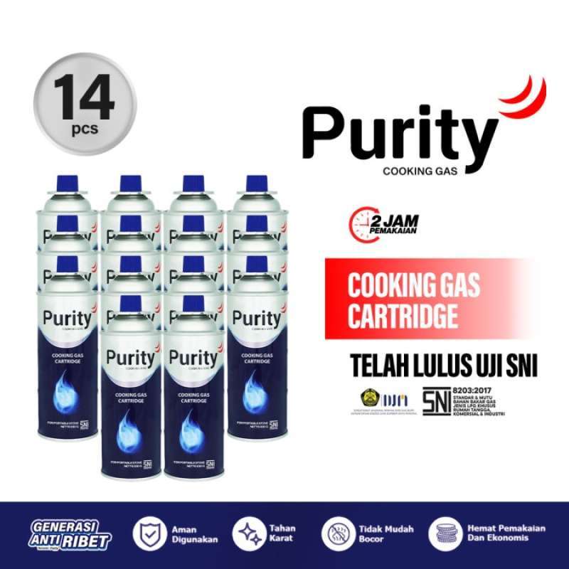 Purity Jual Purity - Gas Portable Purity / Purity Cooking Gas Isi 14 Pcs Di ...