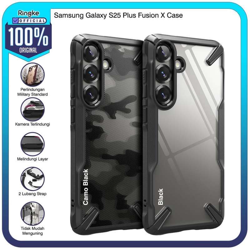 Casing Ringke Samsung Galaxy S25 Plus Fusion X Fusion X Design Magsafe  Case Softcase Tipis Anti Crack Military Drop Full Cover Slim Armor Magsafe