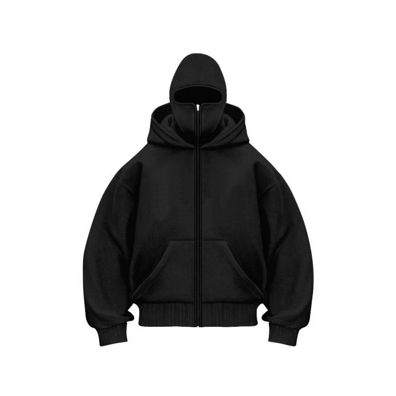 Promo Sziasztok - Hoodie Zipper Balaclava Hitam Polos Diskon Promo Sziasztok - Hoodie Zipper Balaclava Hitam Polos Diskon