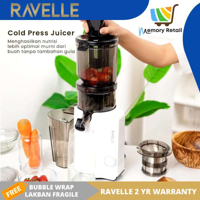 RAVELLE Ezy Slow Juicer Digital Citrus Pembuat Jus Buah Segar Ampas Kering  Low Watt