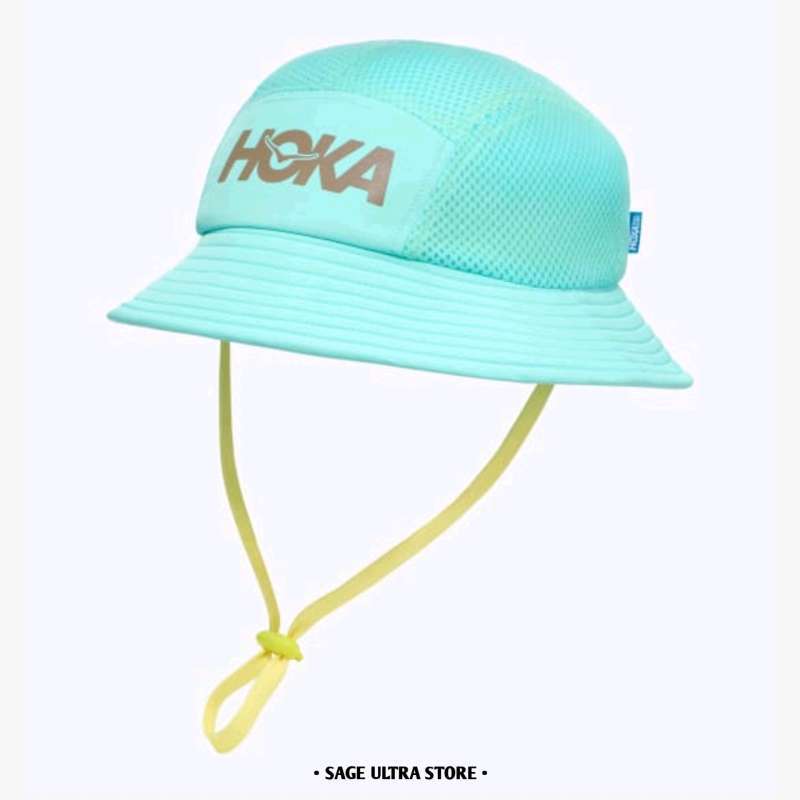 Topi Bucket Lari Running Hoka Adventure Hat Unisex Men Women Original  Cloudless Blue