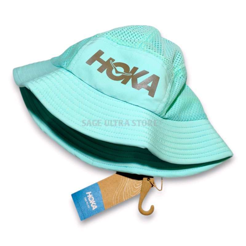 Topi Bucket Lari Running Hoka Adventure Hat Unisex Men Women Original  Cloudless Blue
