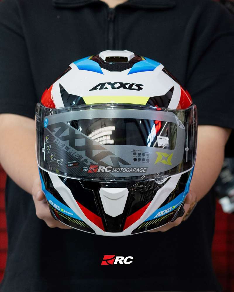 Jual Helm Motor Modular Axxis Gecko Sv D7 Blue Gloss Original