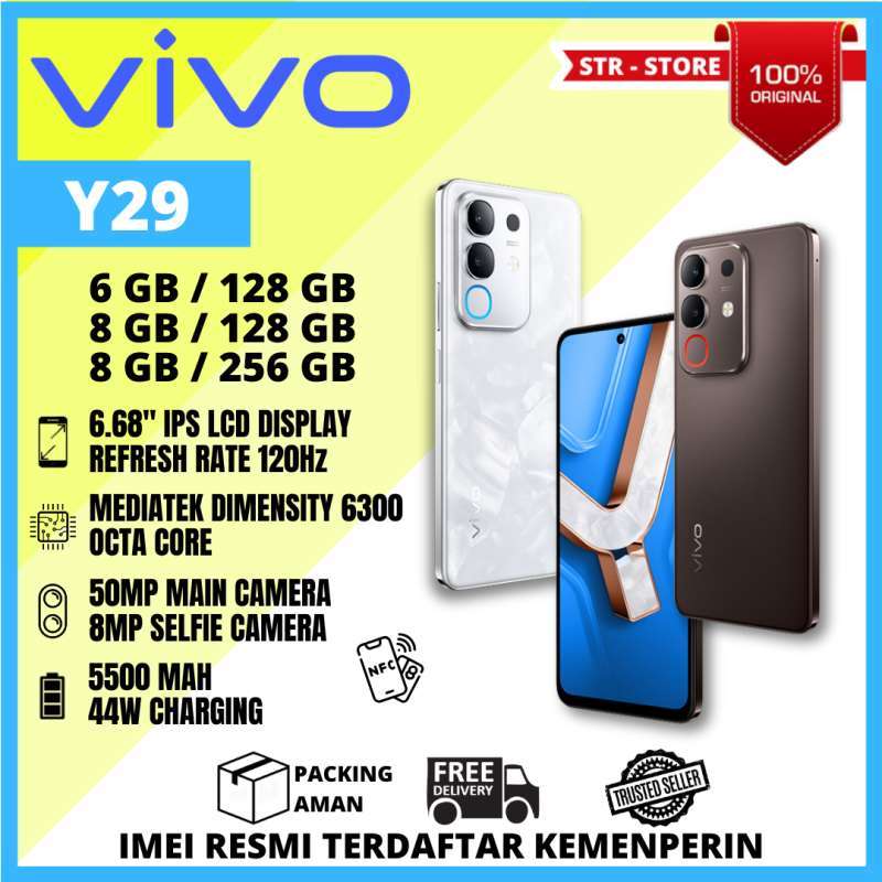 Jual vivo Y29 8/256 GB Garansi Resmi vivo Y29 8/128 GB Nfc vivo
