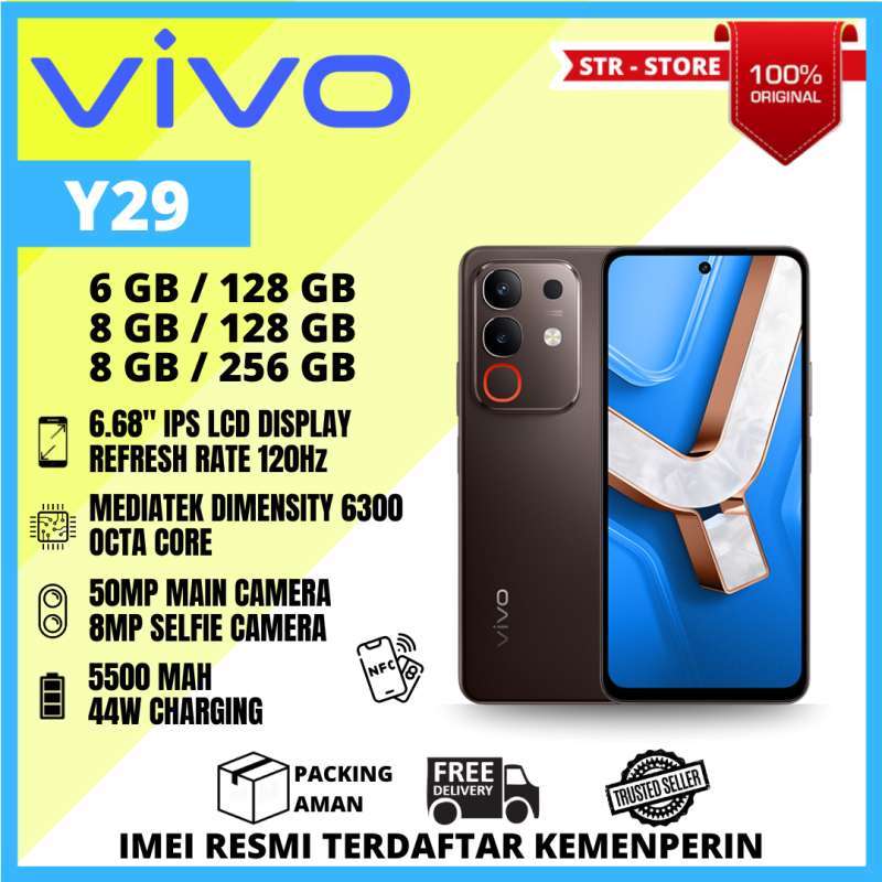 Jual vivo Y29 8/256 GB Garansi Resmi vivo Y29 8/128 GB Nfc vivo
