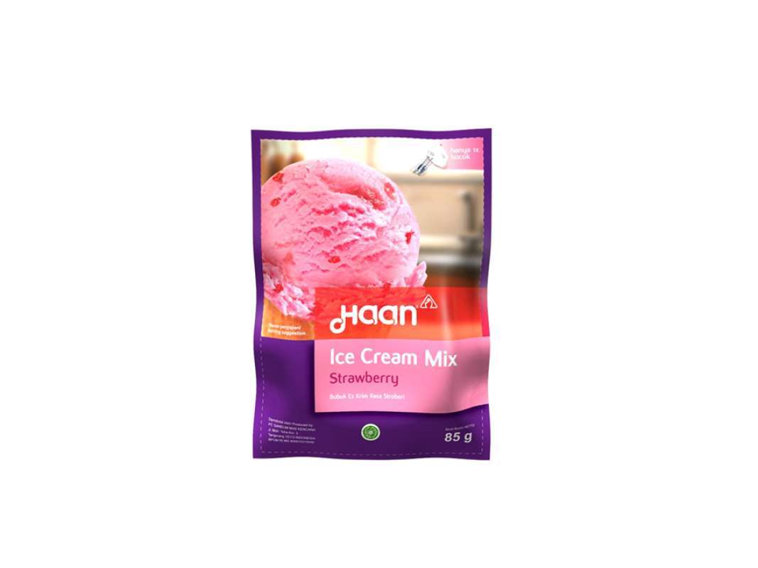 Promo Haan Ice Cream Mix Strawberry 85 Gram Diskon 24% Di Seller