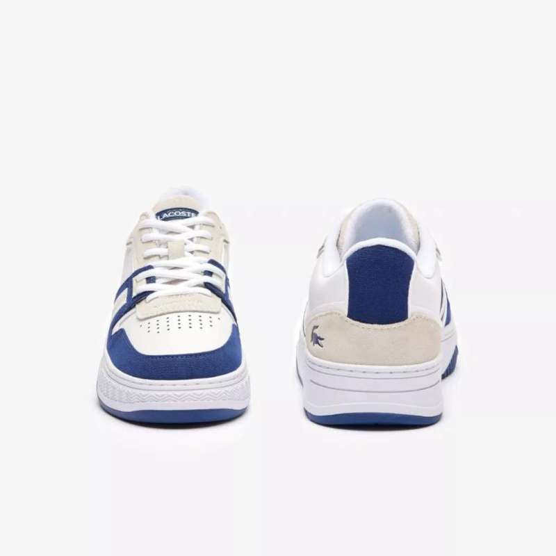 Sepatu Sneakers Pria Lacoste L001 Leather White/Blue (47SMA0057) Original