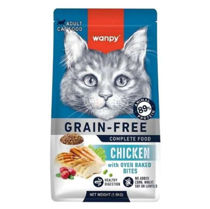 WANPY Grain Free Adult Cat Chicken KG Dry Food Makanan Kucing Kering  Dewasa Premium