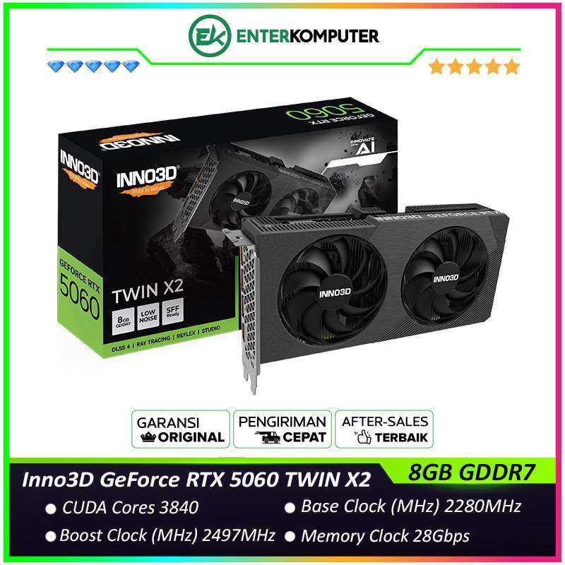 Jual Inno3d Geforce Rtx 5060 8gb Gddr7 Twin X2 Dual Fan Di