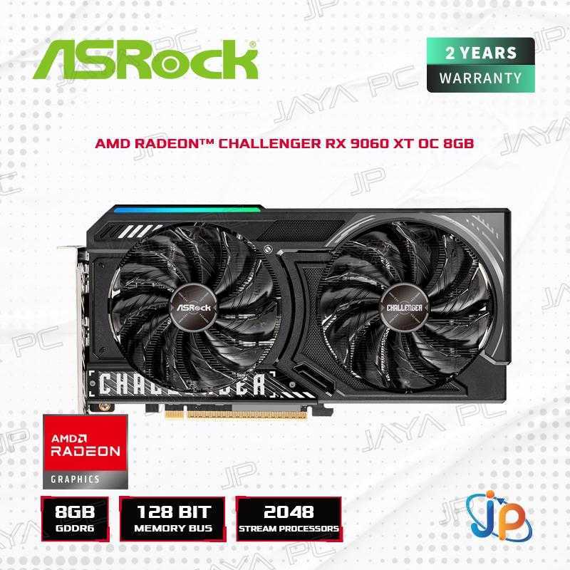 VGA ASRock AMD Radeon Challenger RX 9060 XT OC 8GB GB GDDR6