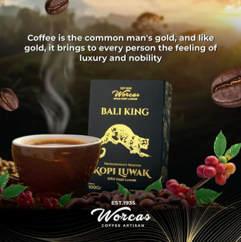 Promo Worcas Kopi Luwak Liar Bali King 100gr - Medium Gift Box