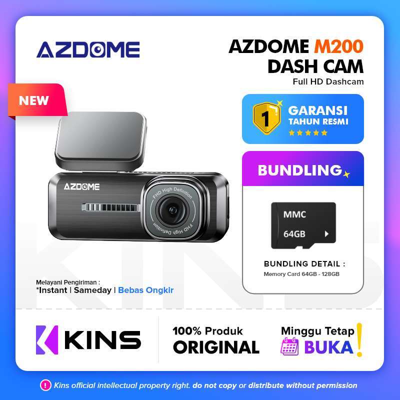Azdome M200 Full HD Dashcam Dash Cam Car Camera Kamera Mobil