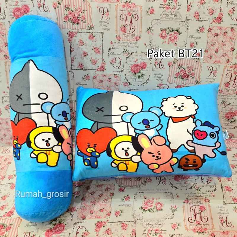 Promo Paket Bantal Guling Bts Bt21 Chimmy Tata Rj Koya Mang Diskon