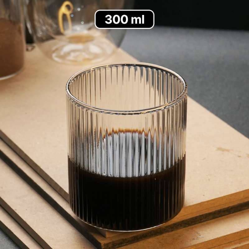 Promo Gelas Kaca Aesthetic Kopi Teh Matcha Simple Stripe Glass 300ml / Gelas Estetik / Gelas Kaca Unik Diskon 51% Di Seller Elinestore - Sidorejo, Kota Medan