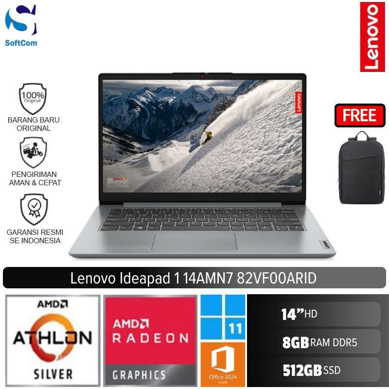 Jual Lenovo Ip1 Slim Arid Athlon Silver 7120u/8gb/512gb/14 Hd