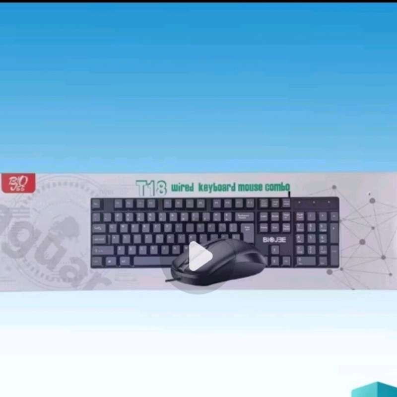 Jual Sku-1356 Keyboard Dan Mouse Biojee T18 Vombo 104:tombol Rrgonomis ...