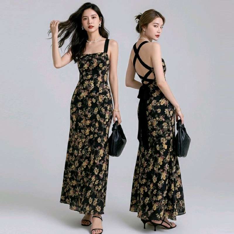 Jual Long Dress Wanita Motif Bunga Hitam - Backless Dress Sexy Elegan  Terbaru 2025 Di Seller Fazisa Collections - Cideng-2, Kota Jakarta Pusat |  Blibli