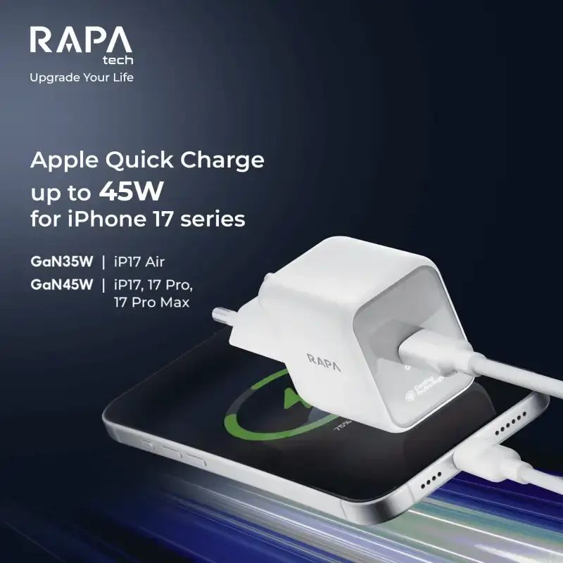Jual [ Charger For iPhone 17] Rapatech Power Zen Gan 45W With Avs ...