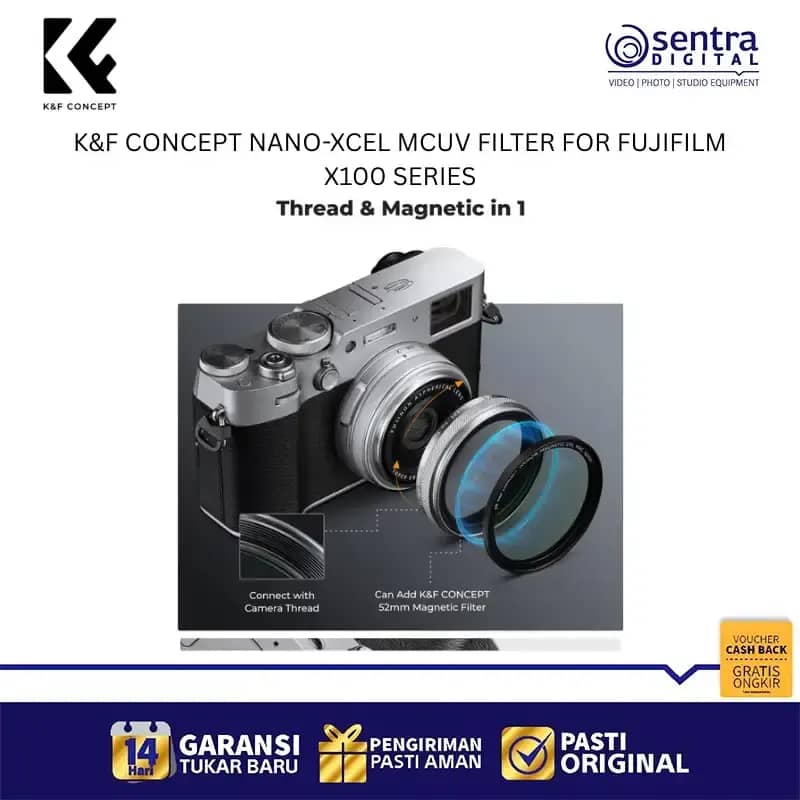 Filter MCUV Multi Coated HD Optical Glass Scratch Resistant Compatible With Fuji X100, X100F, X100S, X100T, X100V, X100VI Nano-Xcel Series - Giang Duy Đạt