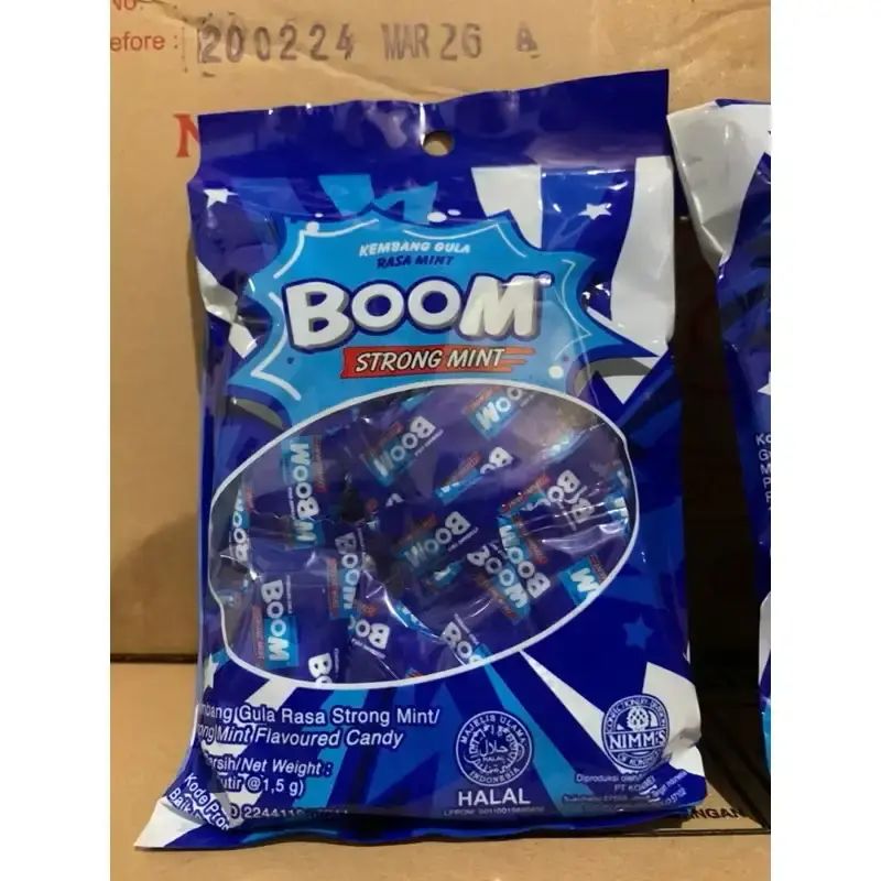 Jual Permen Boom Strong Mint Kemasan Sak Isi 60 Butir Di Seller ...