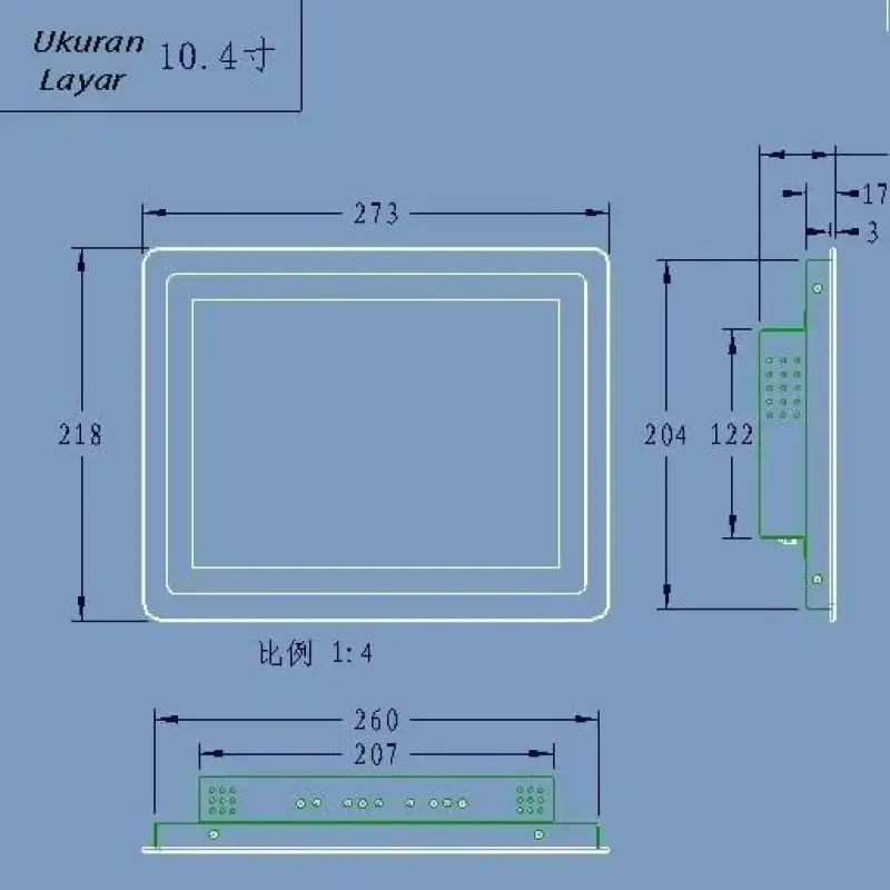 Promo Industrial All In One Touchscreen 10.4 Inch Multitouch ...