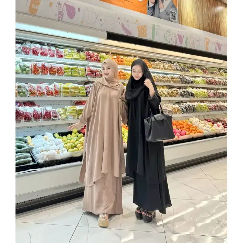 Promo [promo Funa] Set Noor Abaya Lesti Tunik Melayu Gamis Malaysia ...