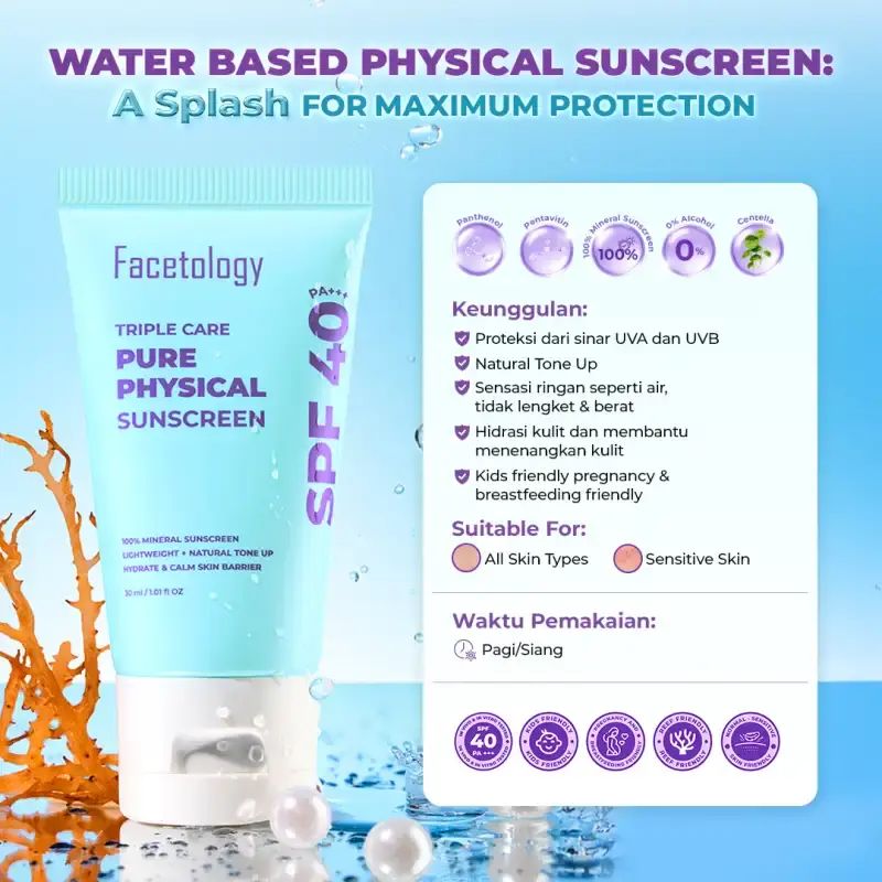 Promo [free Acne Calm Moist 10ml Pot] Facetology Bundling Triple Care ...