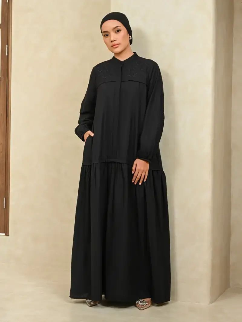 long dress hitam polos Model Baju Long Dress Modern Muslimah Model Gamis Modern Muslimah Clothing Gamis Polos Modern Baju Dress