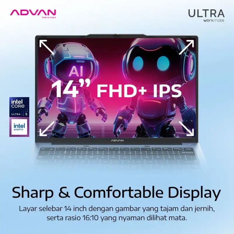 Promo Advan Laptop Workmate Ultra | Intel Ultra 5 115u With Ai Boost ...