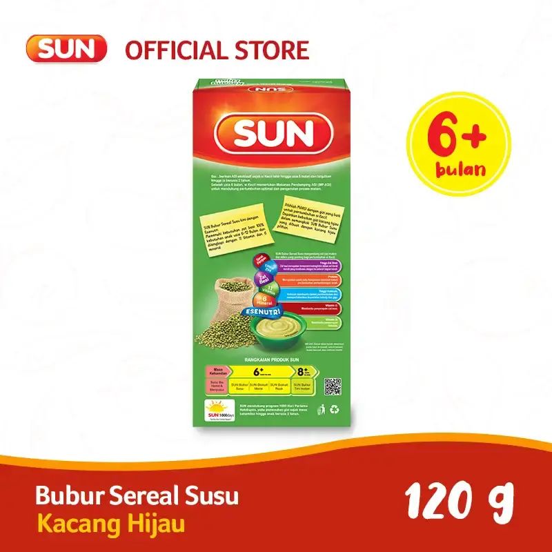 Promo [24 Pcs / Carton] - Sun Bubur Sereal Susu Kacang Hijau 120 G ...