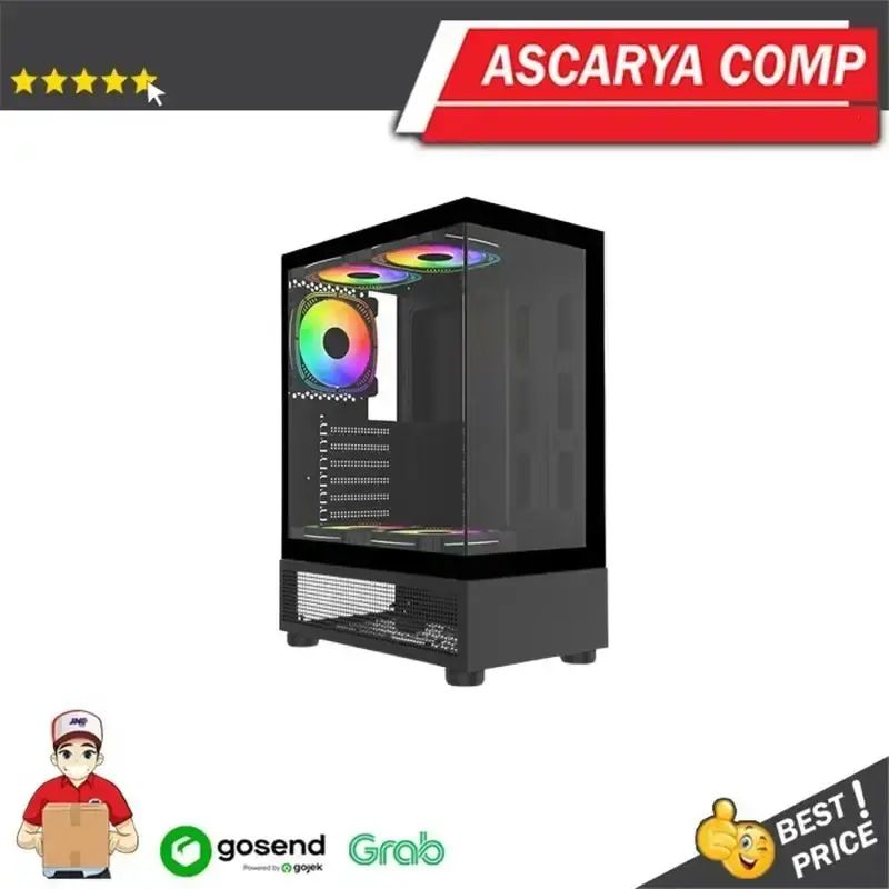 Jual Casing Pc Gaming Raptor V300 Atx M-atx Itx Tempered Glass + 3 Fan ...
