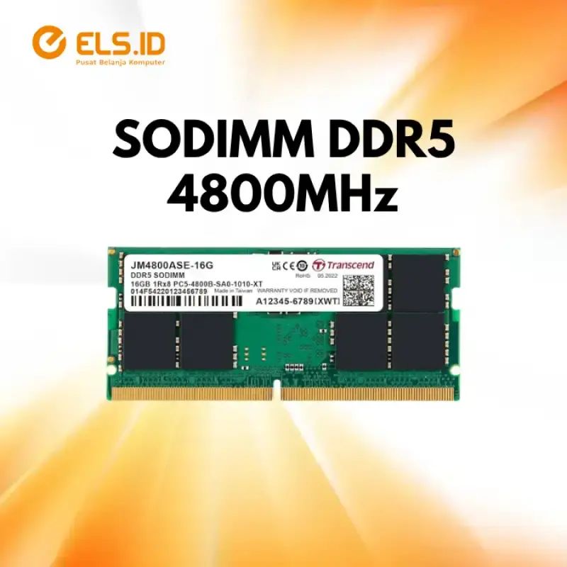 Promo Sodimm Transcend Ddr5 4800mhz 16gb Memory Laptop Diskon 9