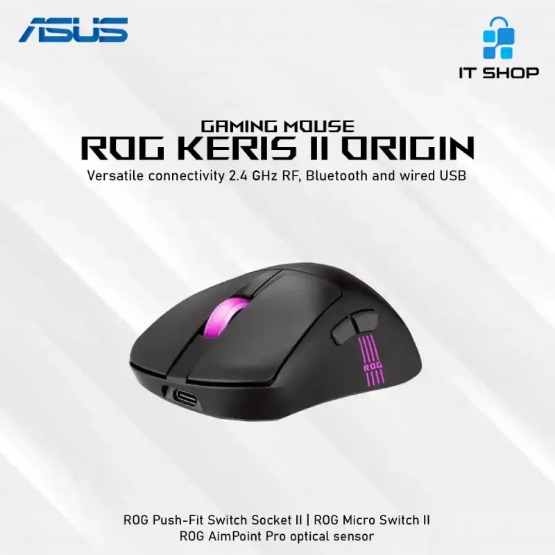 Rog Mouse Ii Jual Asus Rog Keris Ii Origin Gaming Mouse - Black Di Seller It Shop ...