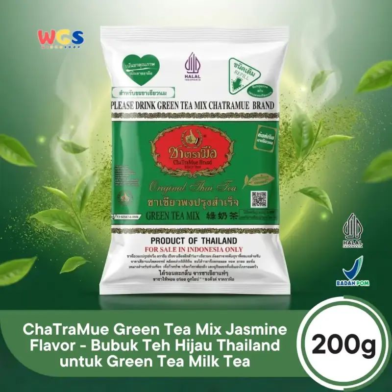 Jual Chatramue Green Tea Mix Jasmine Flavor 200g - Bubuk Teh Hijau ...