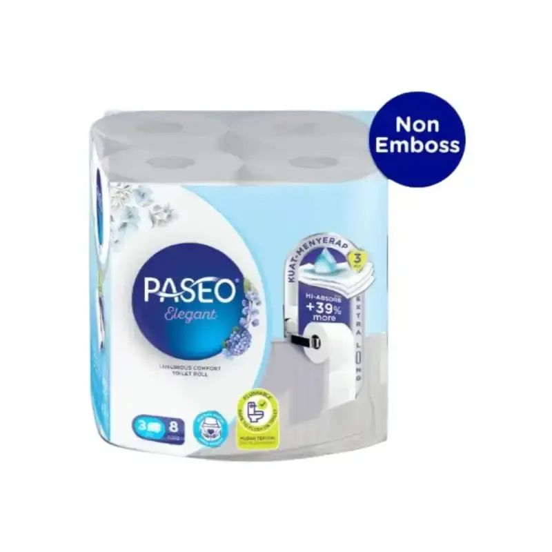 Jual Paseo Tisu Toilet Core Non Emboss Banded 8 X 300s Di Seller Segari ...