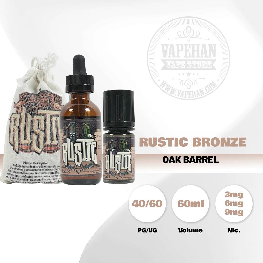 Jual Liquid Vape Rustic Bronze Oak Barrel 60ml By Vapepackers Di Seller  Vapehan Store - Vapehan Store - Kota Jakarta Timur | Blibli
