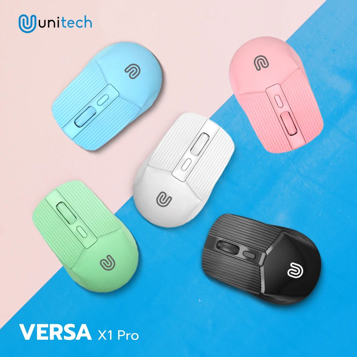 Promo Unitech Mouse Wireless Bluetooth Rechargeable Versa X1 Pro Silent ...