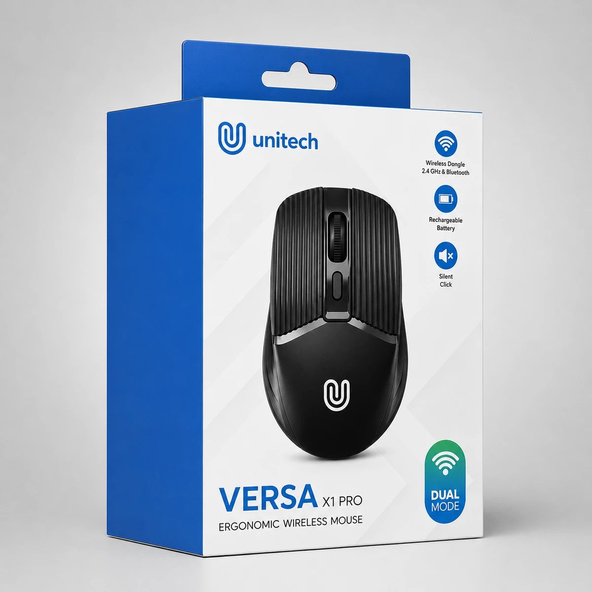 Promo Unitech Mouse Wireless Bluetooth Rechargeable Versa X1 Pro Silent ...