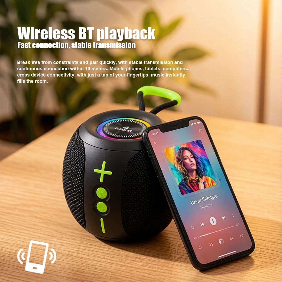 Jual Kisonli Speaker Q42 Mini Portable Wireless Bluetooth Speaker Rgb ...